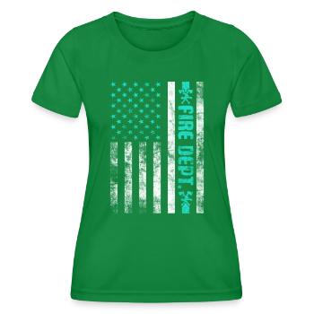 Feuerwehr Feuerwehr Feuerwehr Feuerwehr Brandbekämpfung - Frauen Funktions-T-Shirt - Kelly Green - Vorne - AI Model Female 172 dark (172cm)
