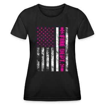 Feuerwehr Feuerwehr Feuerwehr Feuerwehr Brandbekämpfung - Frauen Funktions-T-Shirt - Schwarz - Vorne - AI Model Female 172 light (172cm)