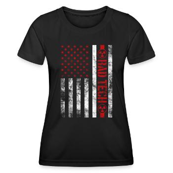 Abteilung Radiologie Radiologe Witz Röntgen - Frauen Funktions-T-Shirt - Schwarz - Vorne - AI Model Female 172 light (172cm)
