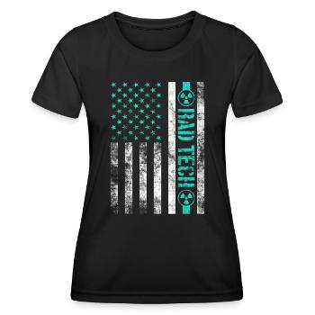 Abteilung Radiologie Radiologe Witz Röntgen - Frauen Funktions-T-Shirt - Schwarz - Vorne - AI Model Female 172 light (172cm)