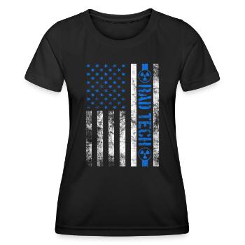 Abteilung Radiologie Radiologe Witz Röntgen - Frauen Funktions-T-Shirt - Schwarz - Vorne - AI Model Female 172 light (172cm)