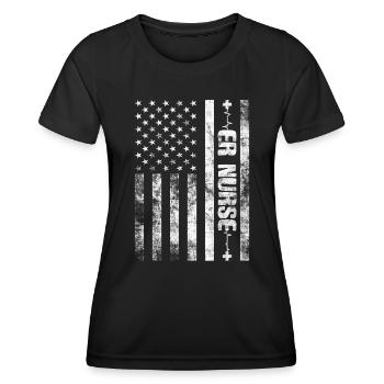 Krankenschwestern in der Notaufnahme Notaufnahme Krankenschwester Praktiker - Frauen Funktions-T-Shirt - Schwarz - Vorne - AI Model Female 172 light (172cm)