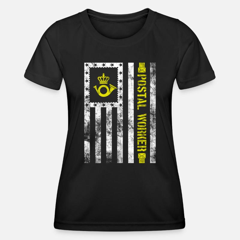 Postal Worker Letter Carrier Mail Delivery Mailman - Women's Functional T-Shirt - black