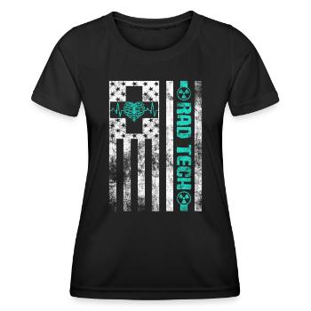 Abteilung für Radiologie Medizinische Bildgebung Witz Rad Tech - Frauen Funktions-T-Shirt - Schwarz - Vorne - AI Model Female 172 light (172cm)