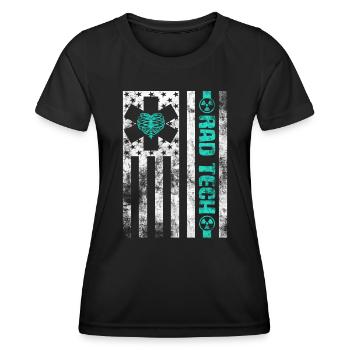 Abteilung für Radiologie Medizinische Bildgebung Witz Rad Tech - Frauen Funktions-T-Shirt - Schwarz - Vorne - AI Model Female 172 light (172cm)