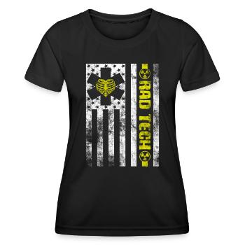 Abteilung für Radiologie Medizinische Bildgebung Witz Rad Tech - Frauen Funktions-T-Shirt - Schwarz - Vorne - AI Model Female 172 light (172cm)