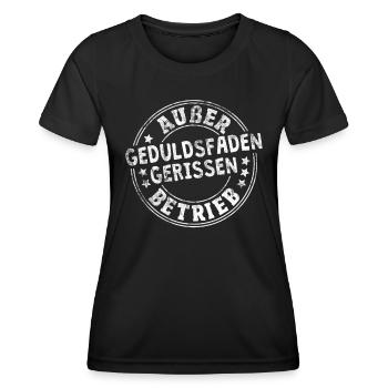 Außer Betrieb Geduldsfaden Gerissen Keine Geduld - Frauen Funktions-T-Shirt - Schwarz - Vorne - AI Model Female 172 light (172cm)