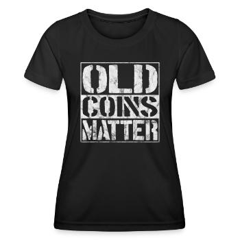 Münzsammler Lustige Münzen sammeln Numismatik - Frauen Funktions-T-Shirt - Schwarz - Vorne - AI Model Female 172 light (172cm)