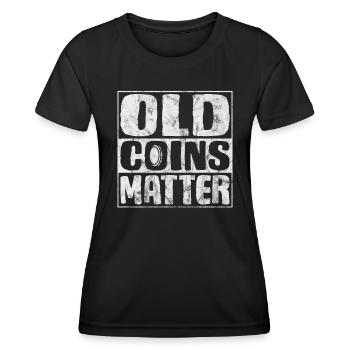 Münzsammler Lustige Münzen sammeln Numismatik - Frauen Funktions-T-Shirt - Schwarz - Vorne - AI Model Female 172 light (172cm)