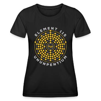 Element 115 Ununpentium Anti Gravity Moscovium - T-shirt sport Femme - noir - Devant - AI Model Female 172 light (172cm)