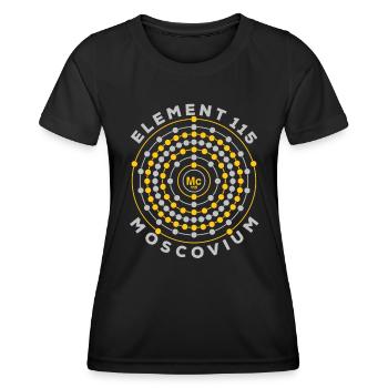 Element 115 Ununpentium Anti-Schwerkraft-Moscovium - Frauen Funktions-T-Shirt - Schwarz - Vorne - AI Model Female 172 light (172cm)
