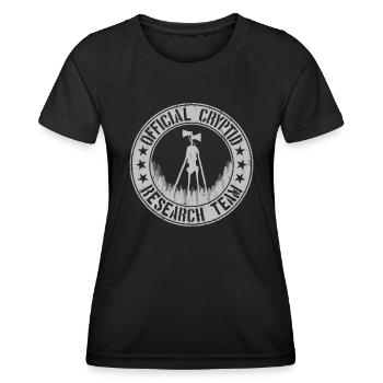 Kryptid Forschungsteam Sirenenkopf Außerirdische Sirenenkopf - Frauen Funktions-T-Shirt - Schwarz - Vorne - AI Model Female 172 light (172cm)
