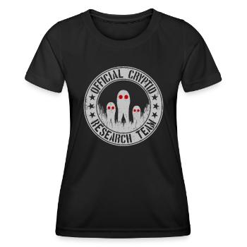 Kryptiden-Forschungsteam Außerirdische Fresno Nightcrawlers - Frauen Funktions-T-Shirt - Schwarz - Vorne - AI Model Female 172 light (172cm)