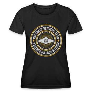 UAP Team zur Bergung von Crashs | Kugeln, UFOs, Außerirdische, UAPs - Frauen Funktions-T-Shirt - Schwarz - Vorne - AI Model Female 172 light (172cm)