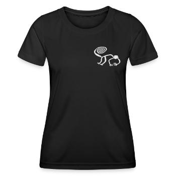 Nazca Lines | Ancient Astronaut Peru Geoglyphs - Women's Functional T-Shirt - black - Front - AI Model Female 172 light (172cm)