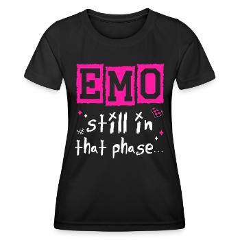 Emo - Still in that phase - Frauen Funktions-T-Shirt - Schwarz - Vorne - AI Model Female 172 light (172cm)