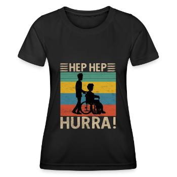 Heilerziehungspfleger HEP Vintage Retro - Frauen Funktions-T-Shirt - Schwarz - Vorne - AI Model Female 172 light (172cm)