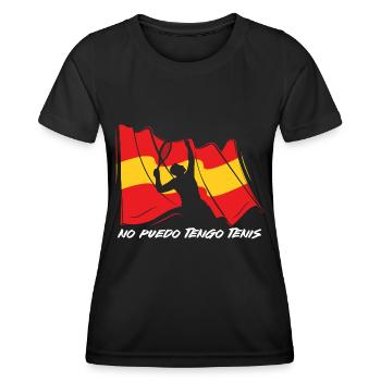Hombre Tenista Tenis Divertido - T-shirt sport Femme - noir - Devant - AI Model Female 172 light (172cm)