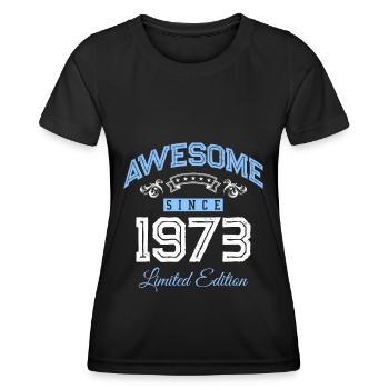 1973 awesome since - Frauen Funktions-T-Shirt - Schwarz - Vorne - AI Model Female 172 light (172cm)