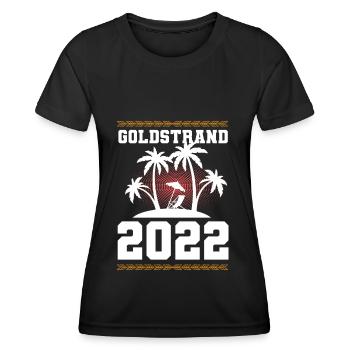 Goldstrand 2022 - Frauen Funktions-T-Shirt - Schwarz - Vorne - AI Model Female 172 light (172cm)