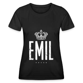 Emil - T-shirt sport Femme - noir - Devant - AI Model Female 172 light (172cm)