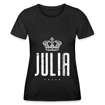 Julia - Frauen Funktions-T-Shirt - Schwarz - Vorne - AI Model Female 172 light (172cm)