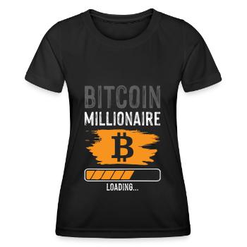 bitcoin Millionnaire - T-shirt sport Femme - noir - Devant - AI Model Female 172 light (172cm)