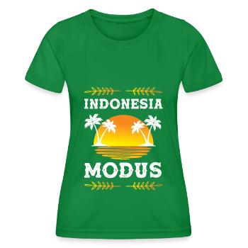 Mode Indonésie - T-shirt sport Femme - vert - Devant - AI Model Female 172 dark (172cm)