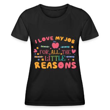 Maternelle - T-shirt sport Femme - noir - Devant - AI Model Female 172 light (172cm)