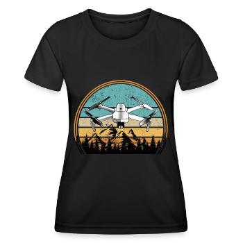 Drohnen Pilot Drohne Whoop Copter FPV Pilot Drone - T-shirt sport Femme - noir - Devant - AI Model Female 172 light (172cm)