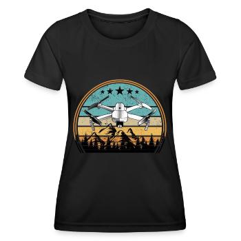 Drohnen Pilot Drohne Whoop Copter FPV Pilot Drone - T-shirt sport Femme - noir - Devant - AI Model Female 172 light (172cm)