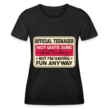 Funny Official Teenager - Women's Functional T-Shirt - black - Front - AI Model Female 172 light (172cm)