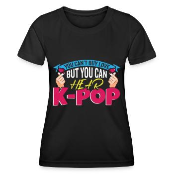 K-Pop Lover South Korea Pop Music - Women's Functional T-Shirt - black - Front - AI Model Female 172 light (172cm)