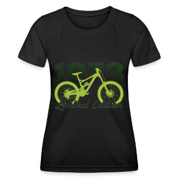 1973 Édition limitée VTT Bike Bike Bike - T-shirt sport Femme - noir - Devant - AI Model Female 172 light (172cm)