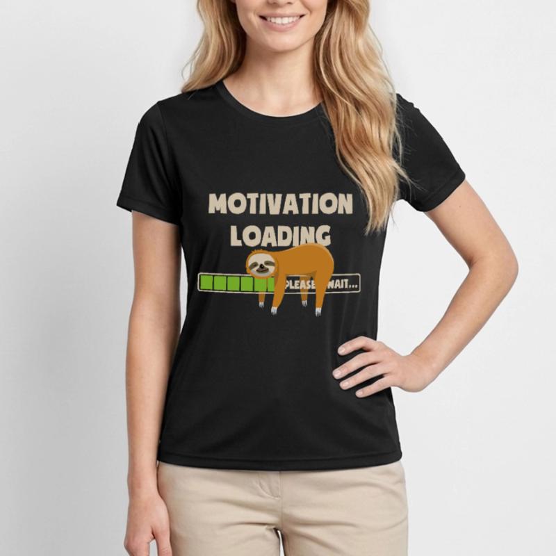 Sloth - Motivation is loading - please wait Women's Functional T-Shirt