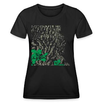 Eiche Eichenbaum Rinde - Frauen Funktions-T-Shirt - Schwarz - Vorne - AI Model Female 172 light (172cm)