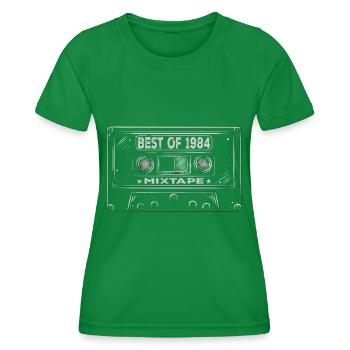 1984 Birthday Mixtape Cassette Retro - T-shirt sport Femme - vert - Devant - AI Model Female 172 dark (172cm)