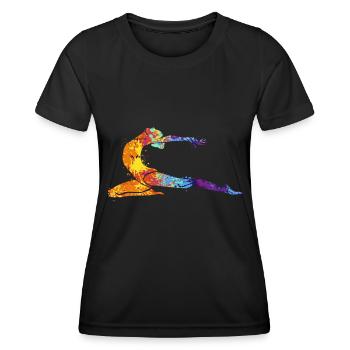 Turnerinnen - Frauen Funktions-T-Shirt - Schwarz - Vorne - AI Model Female 172 light (172cm)