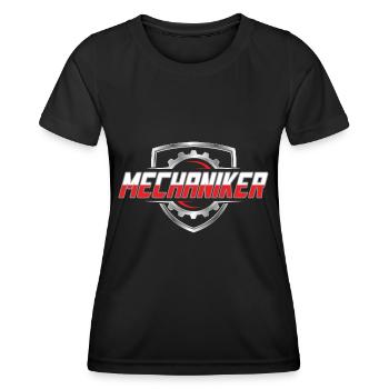 Mechaniker Mechatroniker Landmaschinen Werkstatt - Frauen Funktions-T-Shirt - Schwarz - Vorne - AI Model Female 172 light (172cm)