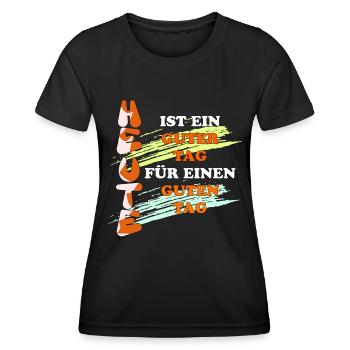 Einer schöner Tag für einen schönen Tag - Frauen Funktions-T-Shirt - Schwarz - Vorne - AI Model Female 172 light (172cm)