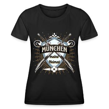 München Motiv für alle Müncher und Fans der Stadt - Frauen Funktions-T-Shirt - Schwarz - Vorne - AI Model Female 172 light (172cm)