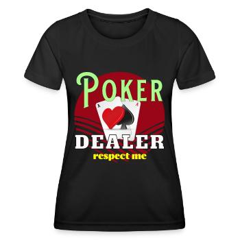 Poker Dealer Respect - Frauen Funktions-T-Shirt - Schwarz - Vorne - AI Model Female 172 light (172cm)