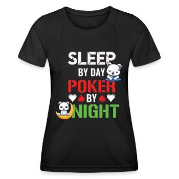 Poker Night Sleep by Day - Women's Functional T-Shirt - black - Front - AI Model Female 172 light (172cm)
