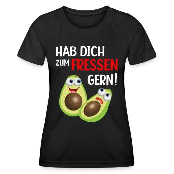 Avocado Vegan und Vegetarier Obsfreunde - Frauen Funktions-T-Shirt - Schwarz - Vorne - AI Model Female 172 light (172cm)