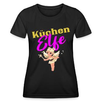 Küchen Elfe Shirt Design für eine gute Köchin - Frauen Funktions-T-Shirt - Schwarz - Vorne - AI Model Female 172 light (172cm)