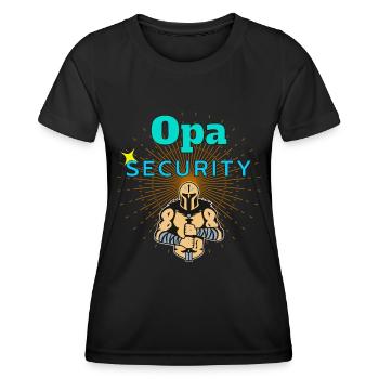Großvater Security, Opa zukünftiger Opa Geschenk - Frauen Funktions-T-Shirt - Schwarz - Vorne - AI Model Female 172 light (172cm)