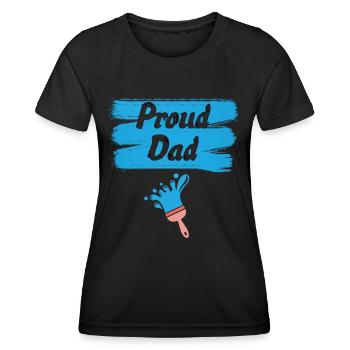 Proud Father Dad Papa - Women's Functional T-Shirt - black - Front - AI Model Female 172 light (172cm)