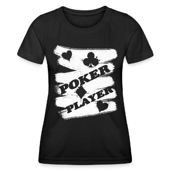 Poker Player Design - Women's Functional T-Shirt - black - Front - AI Model Female 172 light (172cm)