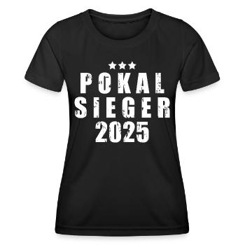 Pokalsieger 2025 - Frauen Funktions-T-Shirt - Schwarz - Vorne - AI Model Female 172 light (172cm)