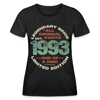 Legendary since 1993 - 30 years - Women's Functional T-Shirt - black - Front - AI Model Female 172 light (172cm)
